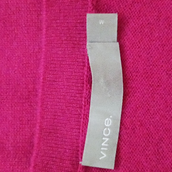 Vince sweater crew neck long sleeve Pullover Cashmere fuschia pink size M - Picture 10 of 11